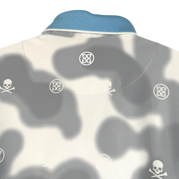 G/Fore Golf Polo Shirt 2XL Blur Icon Camo Tech Pique Skull Short Sleeve TP-3567 - Picture 5 of 11